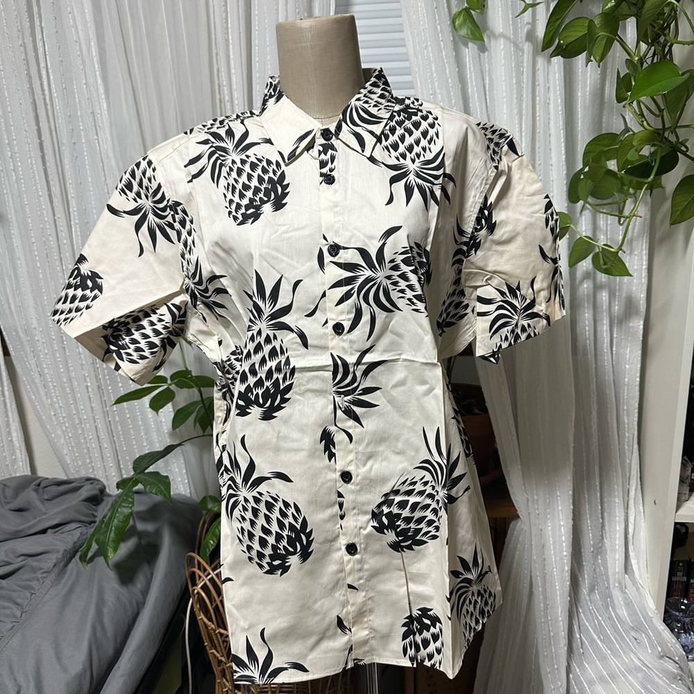 Men's Pineapple Print Casual Shirt